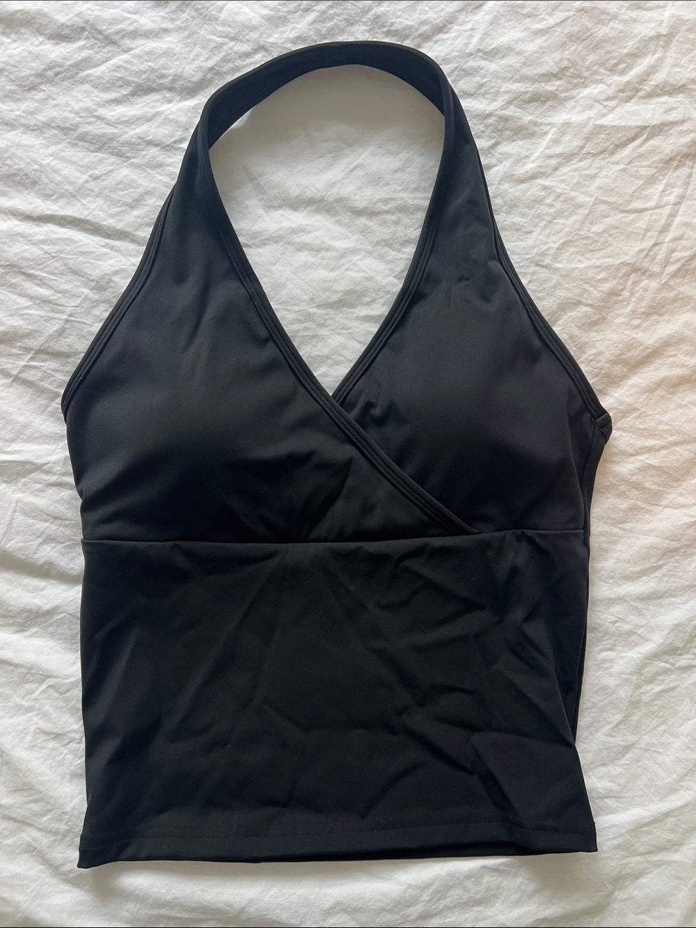 Leelo Active Sculpt Halter Neck Tank - Black in Medium